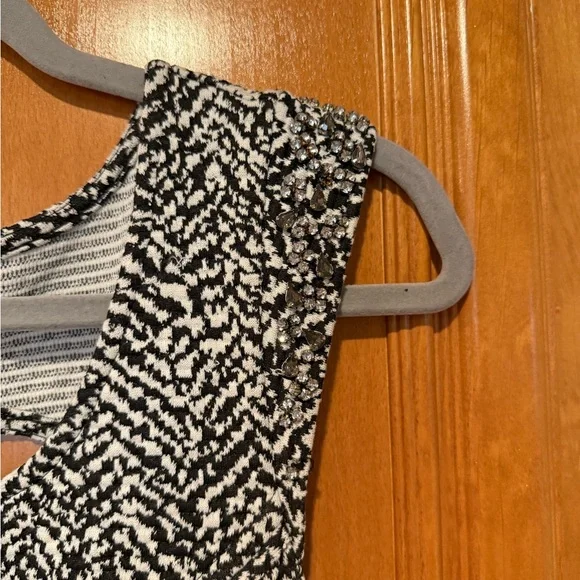 Free People Black and White Patterned Dress - Picture 3 of 7